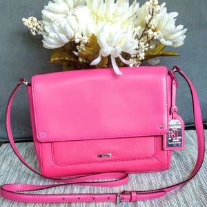 RALPH LAUREN CROSSBODY BAG COWHIDE LEATHER  PINK